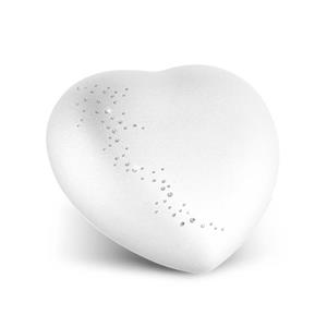 Urnwebshop Middelgrote Hart Urn Matwit, Swarovski Sterrenregen (1.5 liter)