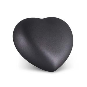 Urnwebshop Middelgrote Hart Urn Matzwart (1.5 liter)