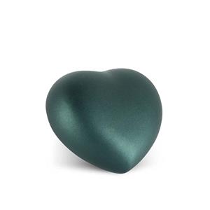 Urnwebshop Kleine Hart Urn Fluweelgroen (0.5 liter)