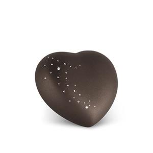 Urnwebshop Kleine Hart Urn Siena, Swarovski Sterrenregen (0.5 liter)