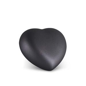Urnwebshop Kleine Hart Urn Matzwart (0.5 liter)