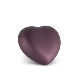 Urnwebshop Kleine Hart Urn Fluweel Berry (0.5 liter)