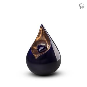 Urnwebshop Kleine Keramische Celest Traan Urn Paars - Hart (0.4 liter)