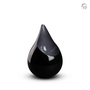 Urnwebshop Keramische Celest Mini Traan Urn Inktzwart (0.4 liter)