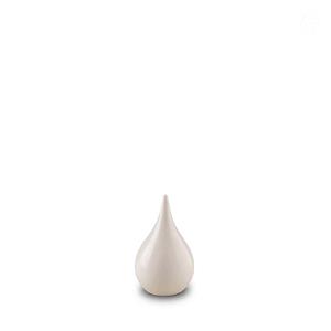 Urnwebshop Kleine Unica Traanurn Hoogglans Wit (0.9 liter)