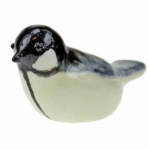 Urnwebshop Vogel Urntje Jan, Parelwit-Zwartblauw (0.06 liter)