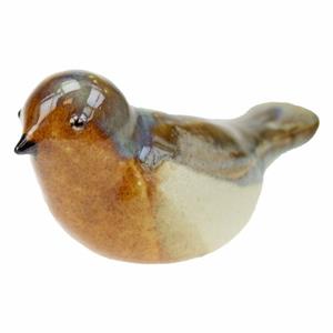 Urnwebshop Vogel Urntje Robin, Roestbruin-Zilverwit (0.06 liter)