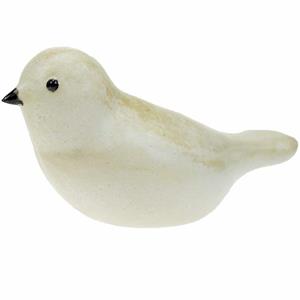 Urnwebshop Vogel Urntje Annabel, Parelwit-Goudgeel (0.06 liter)