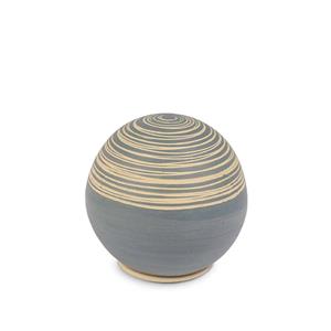 Urnwebshop Mini Keramische Bol Urn Grey Slib (0.25 liter)