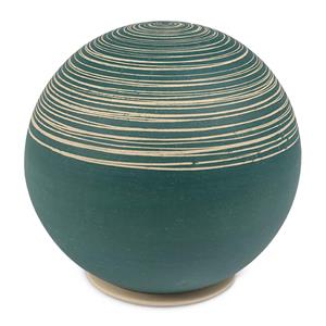 Urnwebshop Grote Keramische Bol Urn Petrol Slib (3 liter)