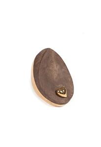 Urnwebshop Mini Keramische Urn, Geel Glazuur, Gouden Hart (0.8 liter)