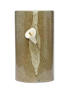 Urnwebshop Grote Keramische Urn met Lelie (4 liter)