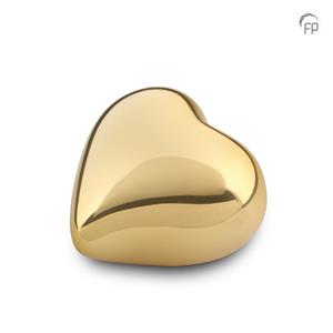 Urnwebshop Mini Odyssee Hart Urn Glimmend Goud (0.08 liter)
