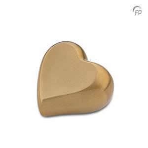 Urnwebshop Mini Odyssee Hart Urn Bruin - Matgoud (0.08 liter)