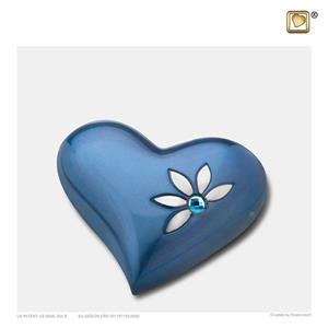 Urnwebshop LoveUrns Design Hart Urn Nirvana Azure (0.05 liter)