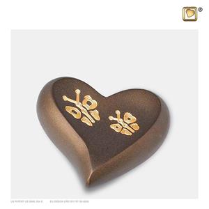 Urnwebshop LoveUrns Design Hart Urn Gouden Vlinders (0.05 liter)