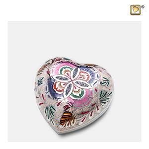 Urnwebshop LoveUrns Hart Urn Bloemmotief (0.085 liter)