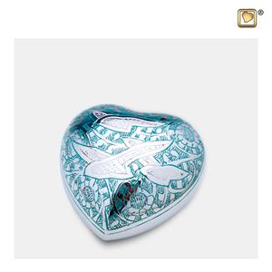 Urnwebshop LoveUrns Hart Urn Hemelvogels (0.085 liter)