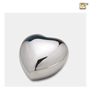 Urnwebshop LoveUrns Hart Urn Shiny Zilver (0.085 liter)