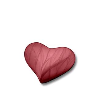 Urnwebshop LoveUrns Design Hart Urn Rood Gemarmerd (0.05 liter)