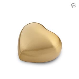 Urnwebshop Mini Hart Urn Geborsteld Goud (0.08 liter)