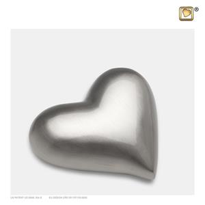 Urnwebshop LoveUrns Design Hart Urn Matzilver (0.05 liter)