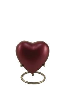 Urnwebshop Grecian Magenta Hart Urn, inclusief Standaard (0.1 liter)