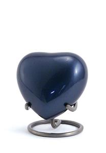 Urnwebshop Trinity Moonlight Blue Hart Urn, inclusief Standaard (0.11 liter)