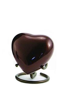 Urnwebshop Trinity Golden Umber Hart Urn, inclusief Standaard (0.11 liter)