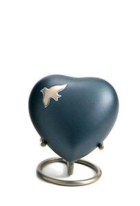 Urnwebshop Aria Ascending Doves Hart Urn, inclusief Standaard (0.11 liter)