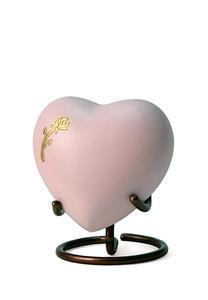 Urnwebshop Aria Rose Hart Urn, inclusief Standaard (0.11 liter)