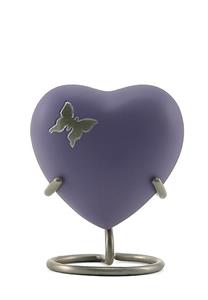 Urnwebshop Aria Vlinder Hart Urn, inclusief Standaard (0.11 liter)