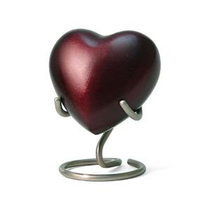 Urnwebshop Monterey Ruby Hart Urn, inclusief Standaard (0.1 liter)