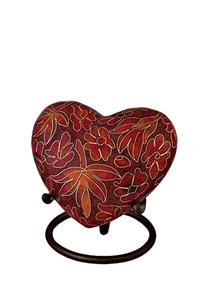 Urnwebshop Etienne Autumn Leaves Cloisonne Harturn, inclusief Standaard (0.11 liter)