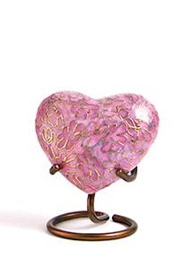 Urnwebshop Essence Rose Cloisonne Hart Urn, inclusief Standaard (0.11 liter)