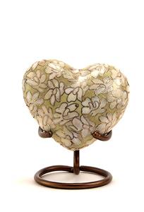 Urnwebshop Essence Opal Cloisonne Hart Urn, inclusief Standaard (0.11 liter)