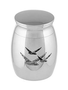 Urnwebshop Micro Urntje Zilver Vogels (0.01 liter)