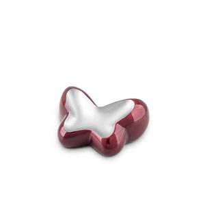 Urnwebshop Butterfly Urntje Bordeaux - Zilver (0.05 liter)
