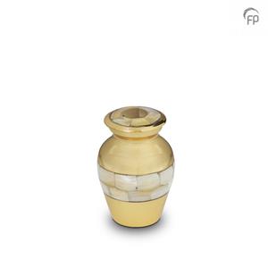 Urnwebshop Mini Urn Parelmoer Shiny Gold - Parelmoer (0.05 liter)