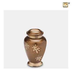 Urnwebshop LoveUrns Mini Urn Bronze, Vallende Bladeren (0.055 liter)