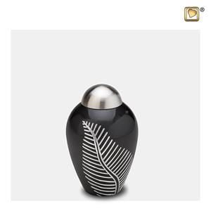 Urnwebshop Messing Mini Urn Midnight Black Feather (0.05 liter)