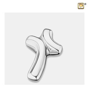 Urnwebshop Mini Design Kruis Urn Glimmend Zilver (0.045 liter)