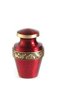 Urnwebshop Grecian Crimson Shiny Red Mini Urn (0.08 liter)