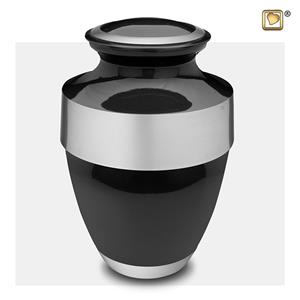 Urnwebshop Grote LoveUrns Urn Midnight Black - Matzilver (3.2 liter)