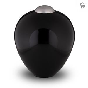 Urnwebshop Extra Grote Amore Vaas Urn Glossy Onyx (4.7 liter)