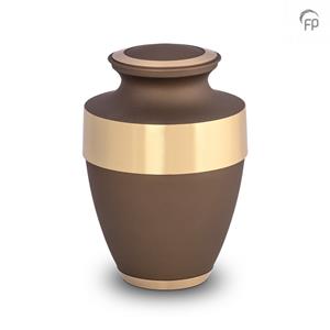 Urnwebshop Grote Klassieke Messing Urn Bruin, Sierrand (3.2 liter)