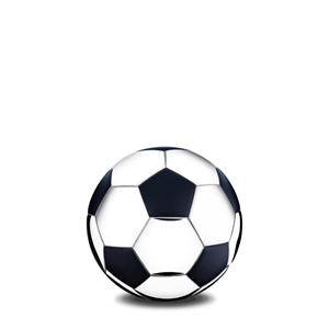 Urnwebshop Mini Voetbal Urn Matzwart en Glimmend Zilver (0.065 liter)