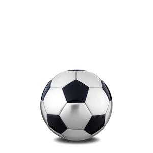 Urnwebshop Mini Voetbal Urn Matzwart en Zilver (0.065 liter)