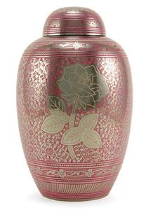 Urnwebshop Grote Messing Klassieke Roos Urn (3.5 liter)