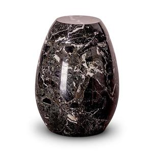 Urnwebshop Grote Marmeren Urn Zwartwit (3.7 liter)